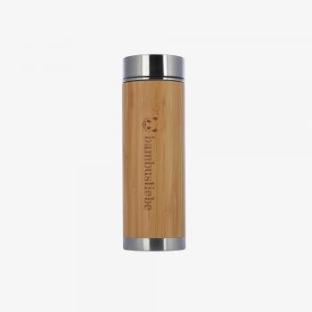 Bambusliebe | Bambus Thermosflasche mit Teesieb - 350 ml und 500 ml